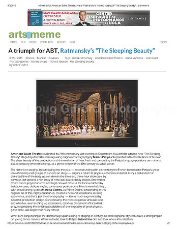 Arts*meme - ABT "The Sleeping Beauty" 031515