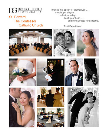 St Edwards The Confessor Catholic Church Wedding Promo Card