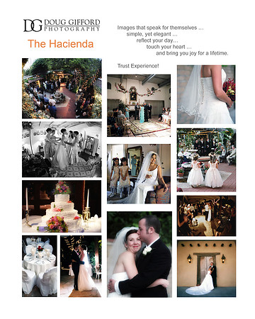 The Hacienda Wedding Promo Card