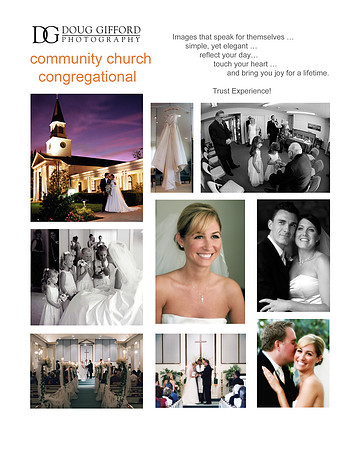 Community Church Wedding Promo Card