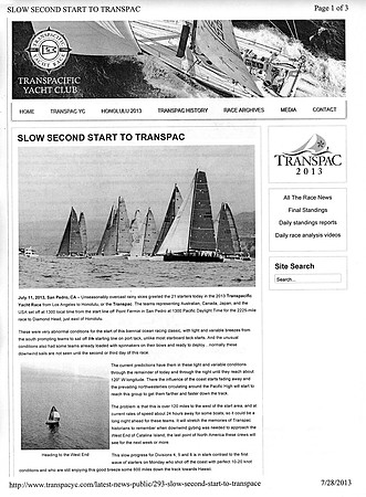 Transpac 2013 News - July 11, 2013