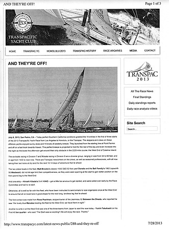 Transpac 2013 News - July 08, 2013