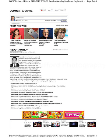 Broadway World Review- "Into the Woods" Reunion SCFTA 110914