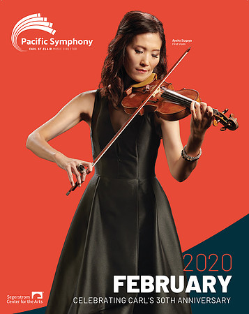 Pacific Symphony February 2020 Program cover, Ayako Sugaya