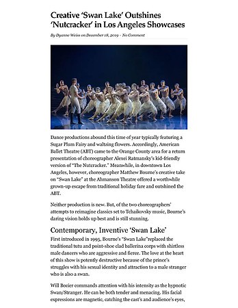 Creative 'Swan Lake’ Outshines ‘Nutcracker’ in Los Angeles Showcases - Guardian Liberty Voice-1