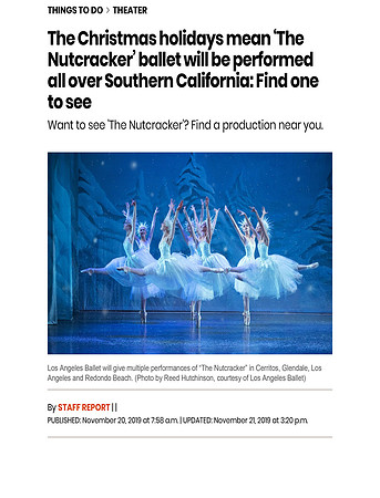 The Christmas holidays mean ‘The Nutcracker’ ballet will be performed all over Southern California_ Find one to see – Daily News-1