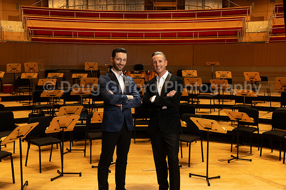 Portraits of the Pacific Symphony Artistic & Music Director Designate, Alexander Shelley and Pacific Symphony Principal Pops Conductor, Enrico Lopez-Yañez