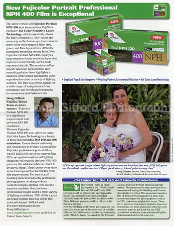 Fuji Film USA - Marketing Brochure / FujiColor Portrait NPH 400 film