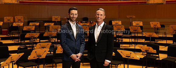 Portraits of the Pacific Symphony Artistic & Music Director Designate, Alexander Shelley and Pacific Symphony Principal Pops Conductor, Enrico Lopez-Yañez