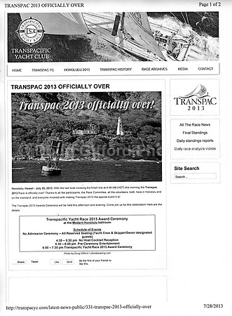 Transpac 2013 News - July 26, 2013