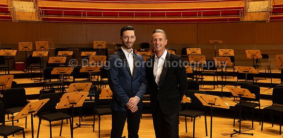 Portraits of the Pacific Symphony Artistic & Music Director Designate, Alexander Shelley and Pacific Symphony Principal Pops Conductor, Enrico Lopez-Yañez