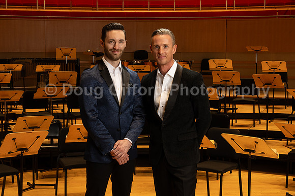 Portraits of the Pacific Symphony Artistic & Music Director Designate, Alexander Shelley and Pacific Symphony Principal Pops Conductor, Enrico Lopez-Yañez