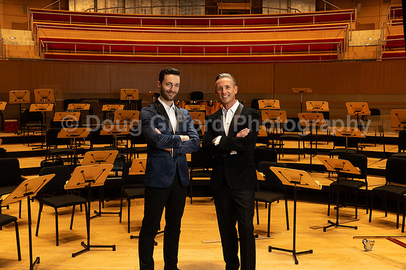 Portraits of the Pacific Symphony Artistic & Music Director Designate, Alexander Shelley and Pacific Symphony Principal Pops Conductor, Enrico Lopez-Yañez