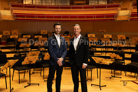 Portraits of the Pacific Symphony Artistic & Music Director Designate, Alexander Shelley and Pacific Symphony Principal Pops Conductor, Enrico Lopez-Yañez
